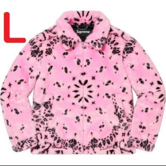 Supreme(シュプリーム)のSupreme Bandana Faux Fur Bomber Pink L レディースのジャケット/アウター(毛皮/ファーコート)の商品写真