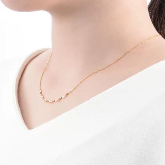 JEWELRY TSUTSUMI(ジュエリーツツミ)の新品未使用★ツツミ★Twist bar Necklace★イエローゴールド レディースのアクセサリー(ネックレス)の商品写真