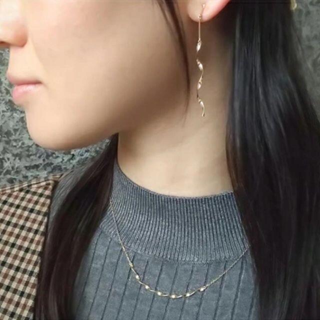 JEWELRY TSUTSUMI(ジュエリーツツミ)の新品未使用★ツツミ★Twist bar Necklace★イエローゴールド レディースのアクセサリー(ネックレス)の商品写真