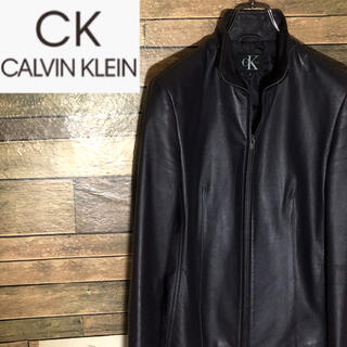 直売所店舗 Calvin Klein 羊革　中綿入りレザーコート レザージャケット