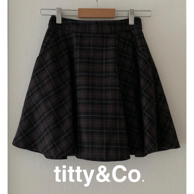 titty&co(ティティアンドコー)のtitty&Co. フレアチェックスカート レディースのスカート(ミニスカート)の商品写真