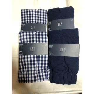 ギャップ(GAP)のGAP トランクス Mサイズ 4枚セット 白×青ギンガムチェック 紺 新品未使用(トランクス)