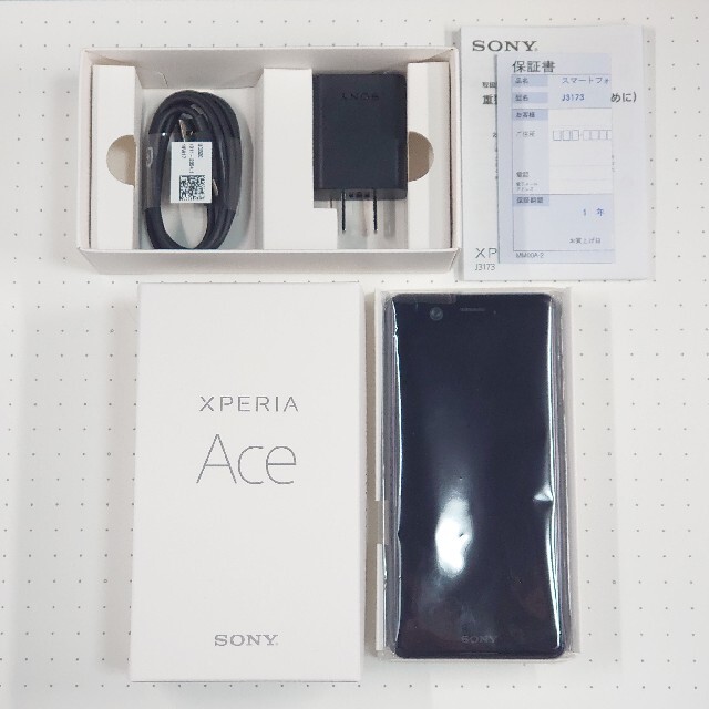 SONY XPERIA ACE J3173 ブラック モバイル版スマートフォン/携帯電話