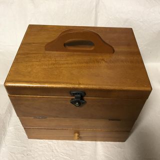 化粧BOX  三面鏡　木製(メイクボックス)