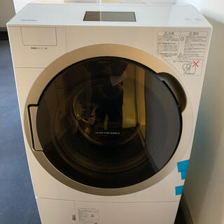 トウシバ(東芝)のドラム式洗濯乾燥機【19年製】ZABOON TW-127X7L(W)(洗濯機)