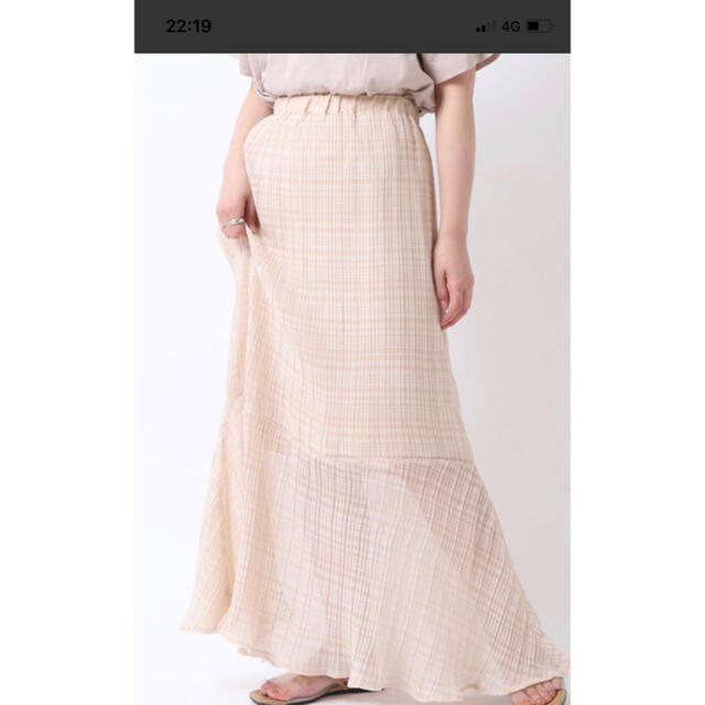Kastane(カスタネ)のkastane ティアードシアーチェックスカート レディースのスカート(ロングスカート)の商品写真