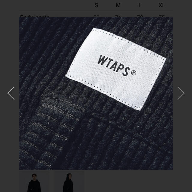 20AW WTAPS パーカー Lサイズ SIGN コーデュロイ ブラック