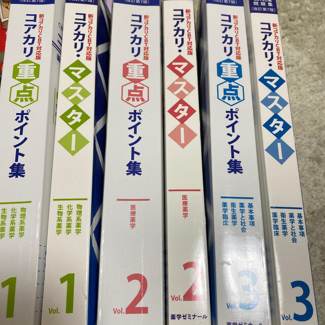 コアカリ重点ポイント集1〜3+コアカリマスター1〜3(改訂第7版) 計6冊セット