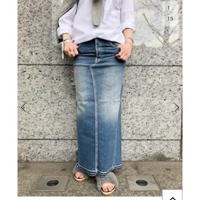 DEUXIEME CLASSE(ドゥーズィエムクラス)の*6397 Long Denim Skirt レディースのスカート(ロングスカート)の商品写真