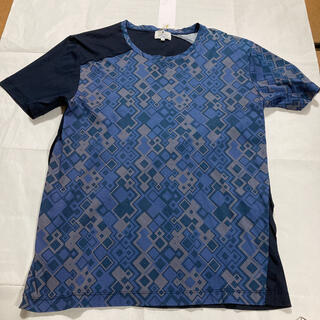 ランバンオンブルー(LANVIN en Bleu)のLANVAN en BLUE サイズ48 Ｌ青系 ジオメトリック(Tシャツ/カットソー(半袖/袖なし))