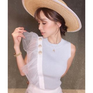 エイミーイストワール(eimy istoire)の♡ eimyistoire エイミーイストワール パイピングドットカンカンHAT(麦わら帽子/ストローハット)