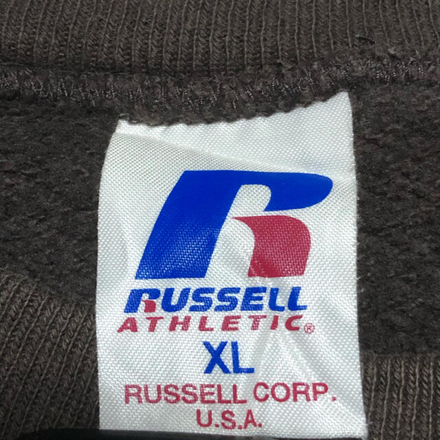 38 USA 古着 RUSSELL ATHLETIC スウェット XL ブラウン メンズのトップス(スウェット)の商品写真