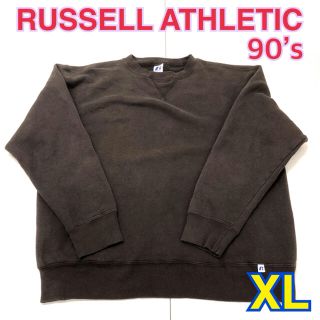 38 USA 古着 RUSSELL ATHLETIC スウェット XL ブラウン(スウェット)