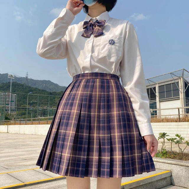 中国産 JK制服日本のハイウエストスカートの大学生の正統派ブランド風