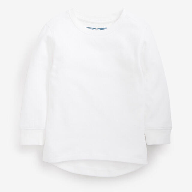 NEXT(ネクスト)のホワイト テクスチャード長袖Tシャツ（3m-7y） キッズ/ベビー/マタニティのベビー服(~85cm)(シャツ/カットソー)の商品写真