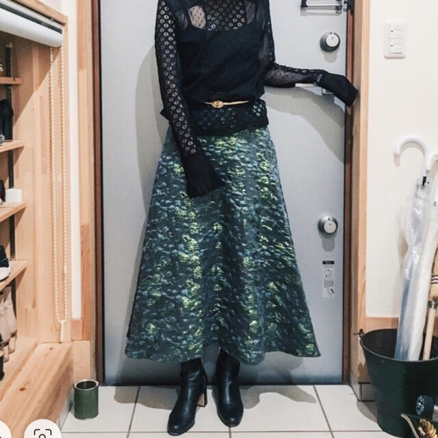 Ameri VINTAGE(アメリヴィンテージ)のEimee Law ジャガードマキシスカート レディースのスカート(ロングスカート)の商品写真