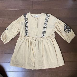 エフオーキッズ(F.O.KIDS)のアプレレクール　コーデュロイ刺繍刺繍ワンピース　80(ワンピース)