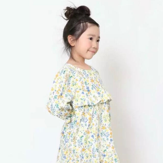 Branshes(ブランシェス)のブランシェス 花柄ワンピース 90 ピンク キッズ/ベビー/マタニティのキッズ服女の子用(90cm~)(ワンピース)の商品写真