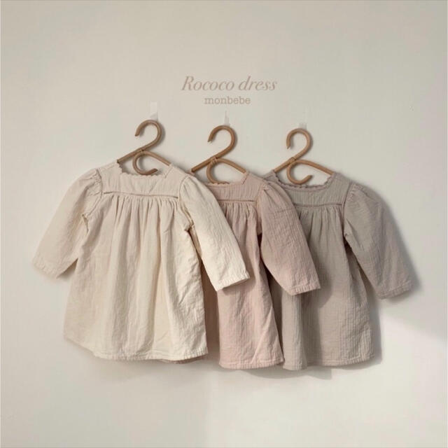 Caramel baby&child (キャラメルベビー&チャイルド)の【新品未使用】monbebe ＊ rococo dress (cream) キッズ/ベビー/マタニティのキッズ服女の子用(90cm~)(ワンピース)の商品写真