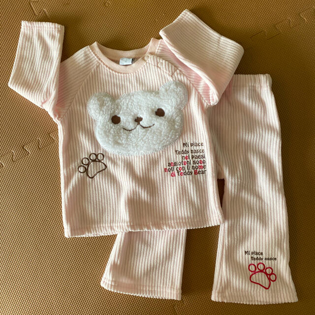 くまさん　パジャマ　90 キッズ/ベビー/マタニティのキッズ服女の子用(90cm~)(パジャマ)の商品写真