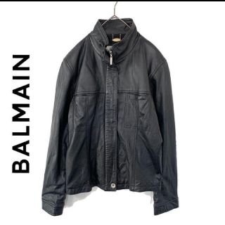 バルマン(BALMAIN)のBALMAIN バルマン 本革　レザージャケット ライダース　シングル　ブラック(レザージャケット)