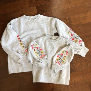 ジーユー(GU)の刺繍スリーブおそろいトップス(Tシャツ/カットソー)