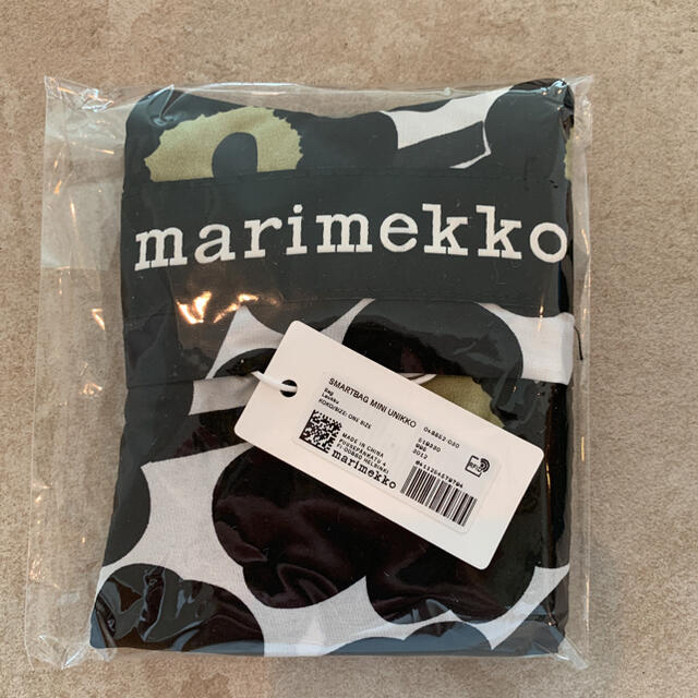 marimekko(マリメッコ)の【新品】マリメッコ マイバッグ  エコバッグ ウニッコ 黒 レディースのバッグ(エコバッグ)の商品写真