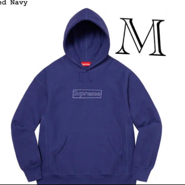 Supreme KAWS Logo Hooded Sweatshirt ネイビー