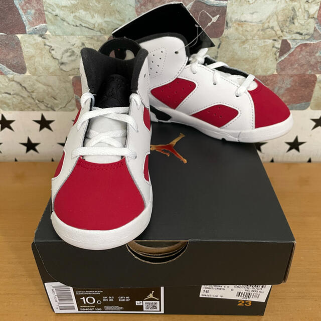 NIKE(ナイキ)のNIKE JORDAN 6 RETRO (TD) キッズ/ベビー/マタニティのキッズ靴/シューズ(15cm~)(スニーカー)の商品写真