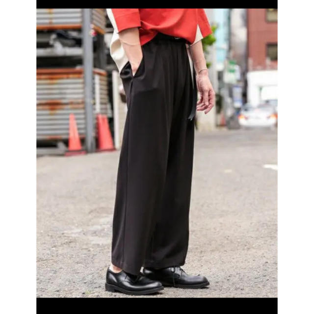 Lui's ルイス タックワイドパンツ ブラック  メンズのパンツ(スラックス)の商品写真