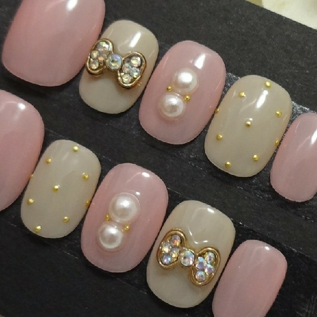 シフォンピンク メタルリボンネイルの通販 By Nailshop ラクマ