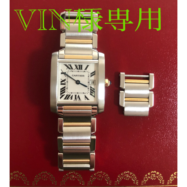 Cartier(カルティエ)のVIN様専用　　カルティエ　時計　美品　タンクフランセーズコンビ レディースのファッション小物(腕時計)の商品写真