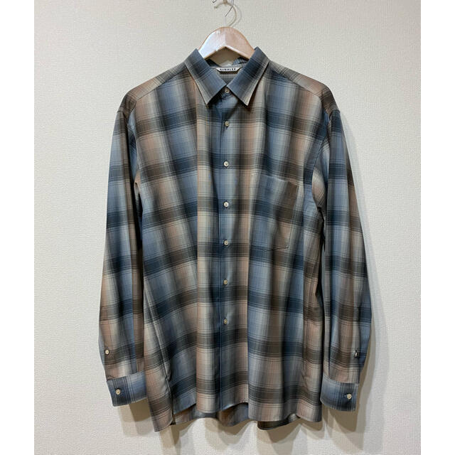 auralee Super Light Wool Check Shirt