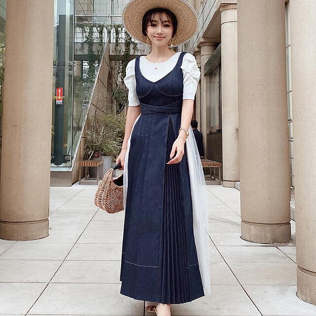 eimy istoire(エイミーイストワール)のCharme Denim Dress レディースのワンピース(ロングワンピース/マキシワンピース)の商品写真