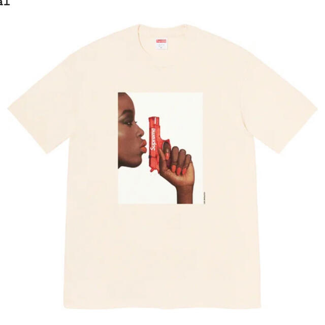 supreme  2021ss Water Pistol Tee Natural