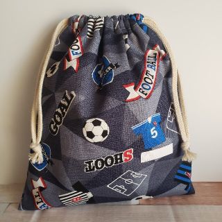 両紐巾着⚽サッカー(外出用品)