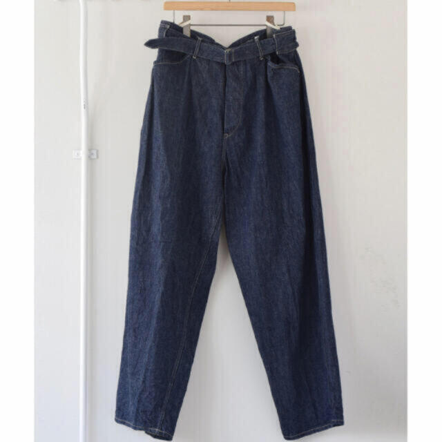 comoli ベルテッドデニム navy， size1， 21ss