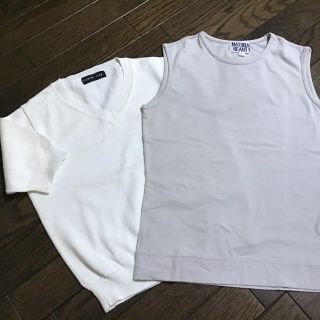 ナチュラルビューティー(NATURAL BEAUTY)のナチュラルビューティーTシャツ　フランドル半袖セーター2点組　値下(Tシャツ(半袖/袖なし))