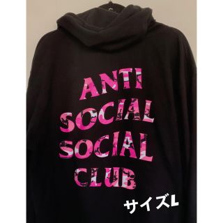 フラグメント(FRAGMENT)のANTI SOCIAL SOCIAL CLUB パーカー　迷彩　ピンクブラック(パーカー)