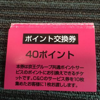 ケイオウヒャッカテン(京王百貨店)の京王グループ☆ポイント交換券☆40ポイント×14枚(ショッピング)