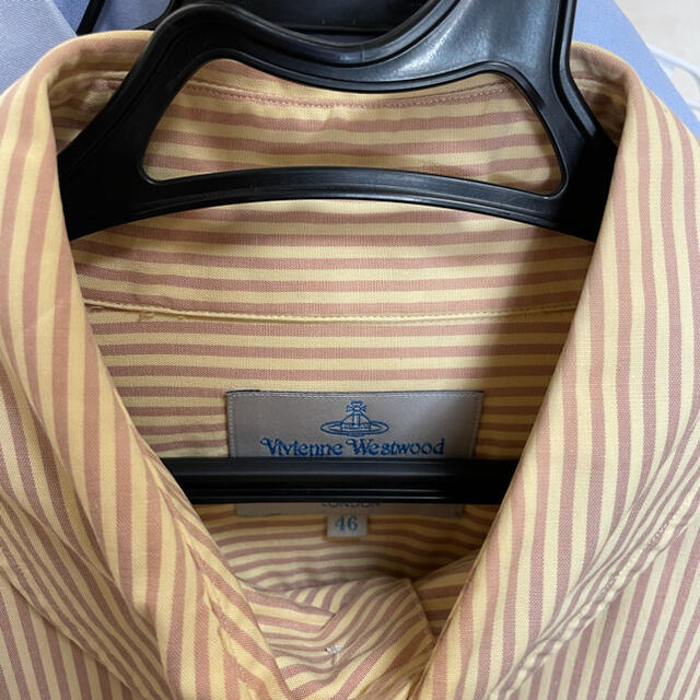 Vivienne Westwood(ヴィヴィアンウエストウッド)のVivienne Westwood Man 長袖シャツ 黄色 ストライプ メンズのトップス(シャツ)の商品写真