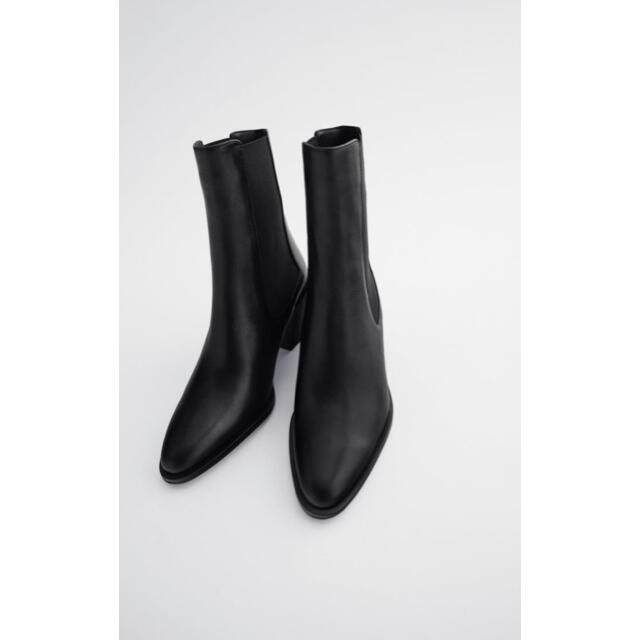 最大96%OFFクーポン ZARA カウボーイ風レザーアンクルブーツ 新品未
