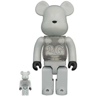 メディコムトイ(MEDICOM TOY)のBE@RBRICK 2G WHITE CHROME 100％400％(その他)