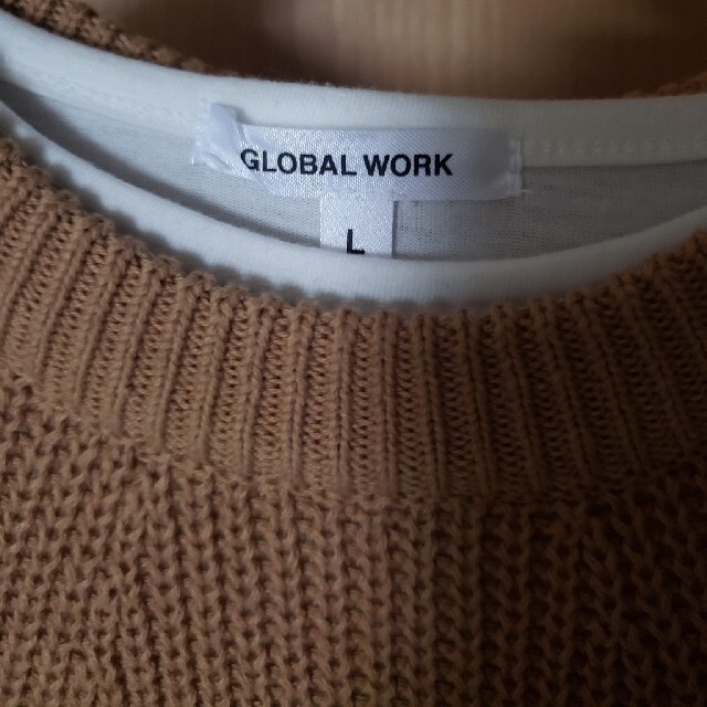 GLOBAL WORK(グローバルワーク)のキッズ　ベストと長袖セット キッズ/ベビー/マタニティのキッズ服女の子用(90cm~)(ニット)の商品写真