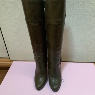 ダイアナ(DIANA)のほぼ未使用美品！！【ダイアナ】ロングブーツ カーキグリーン(ブーツ)