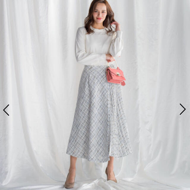 VIAGGIO BLU(ビアッジョブルー)のツイード ロングスカート レディースのスカート(ロングスカート)の商品写真
