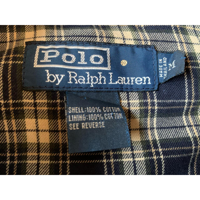 POLO RALPH LAUREN(ポロラルフローレン)のポロラルフローレン ★ スウィングトップ 襟コーデュロイ ネイビー 90s 古着 メンズのジャケット/アウター(ブルゾン)の商品写真