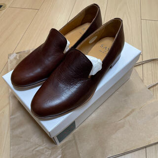サヤ(SAYA)のSAYA レザーシューズ　ブラウン　23.5(ローファー/革靴)