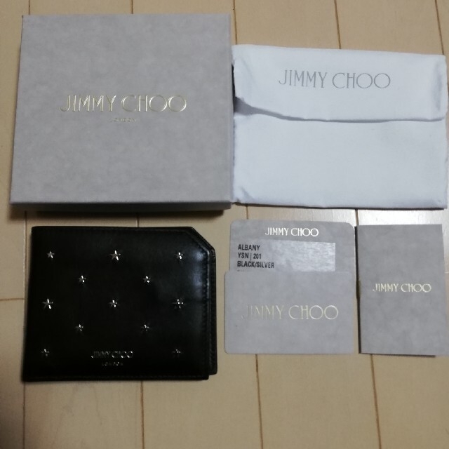 JIMMY CHOO(ジミーチュウ)のJIMMY CHOO 財布 メンズ カーフスキン 二つ折り財布 メンズのファッション小物(折り財布)の商品写真