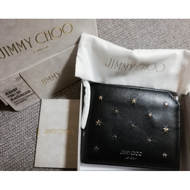 JIMMY CHOO 財布 メンズ カーフスキン 二つ折り財布